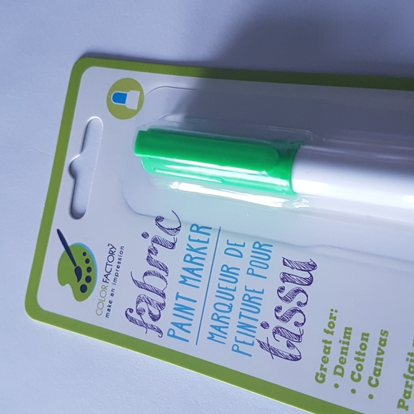 Permanent Fabric Paint Marker (Neon Green) - Picture 3 of 10
